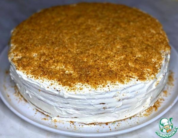 Торт "Медовик" со сливочно-сметанным кремом